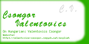 csongor valentovics business card
